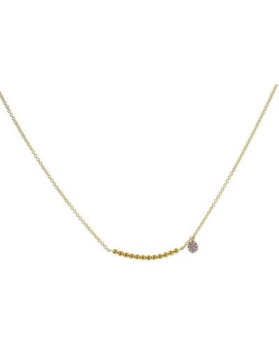 Meira T 14k Yellow Gold & 0.05 Tcw Diamond Necklace/18" - Metallic
