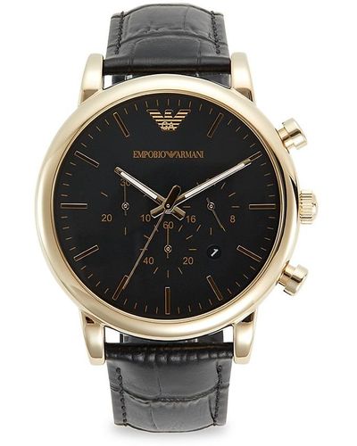Buy EMPORIO ARMANI 43 mm Blue Dial Leather Chronograph Watch For Men -  AR11563I | Shoppers Stop