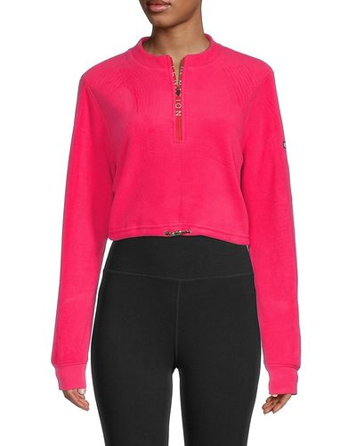 P.E Nation P.e Nation Cropped Zip-up Pullover - Pink