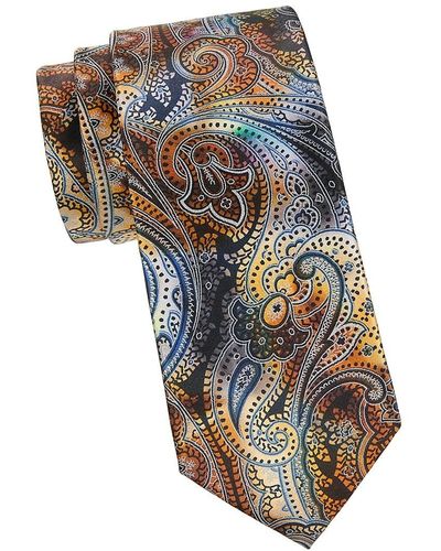 Brioni Tie Dye Paisley Silk Tie - Multicolor