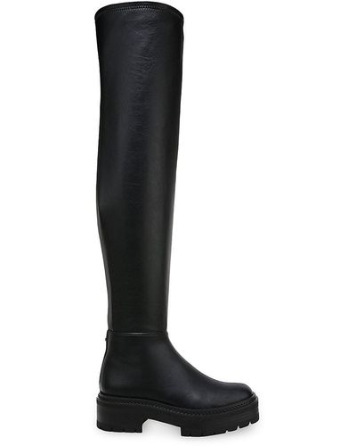 Sam Edelman Lydia Leather Over The Knee Boots - Black