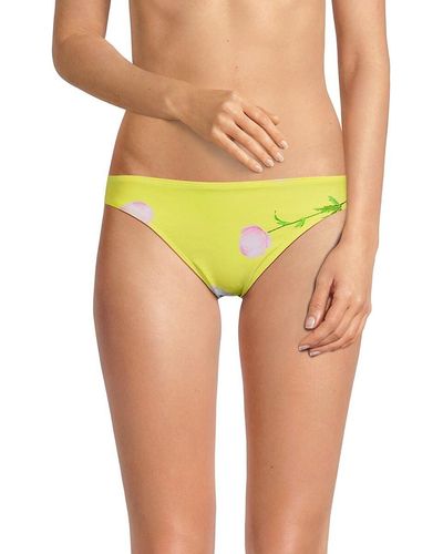 Cynthia Rowley Mia Floral Bikini Bottoms - Yellow