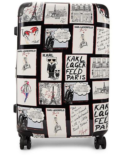 Karl Lagerfeld 24-inch Sunday Morning Hardside Spinner Suitcase - Black