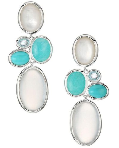 Ippolita Rock Candy Luce Sterling Multi-Stone Cluster Cascade Earrings - Blue