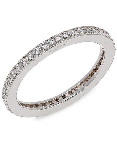 Lafonn Platinum Plated Sterling Silver & Simulated Diamond Ring - White