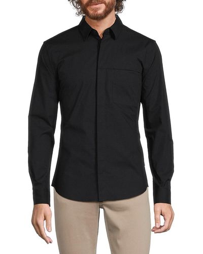 DKNY City Grid Check Shirt - Black