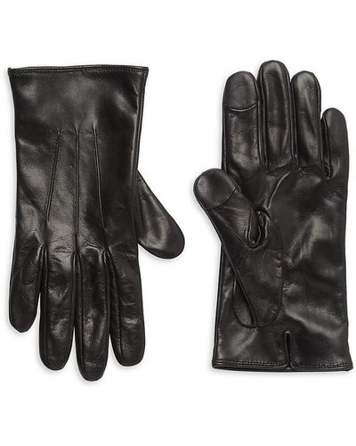 Portolano Leather Tech Gloves - Black