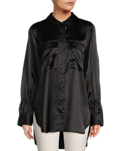 St. John Dkny Oversized Cinch Shirt - Black