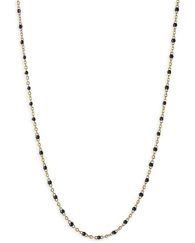 Awe Inspired 14k Goldplated Sterling Silver & Enamel Beaded Necklace - Natural