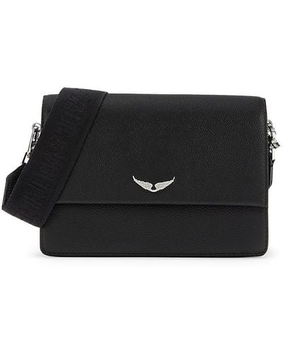 Zadig & Voltaire Lolita Wings Leather Crossbody Bag - Black