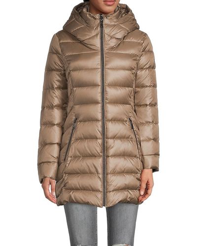 Tahari Cleo Parka Coat - Brown