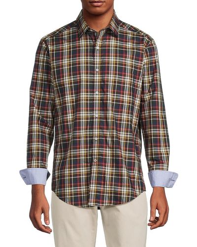 J.McLaughlin 'Gramercy Plaid Shirt - Multicolour
