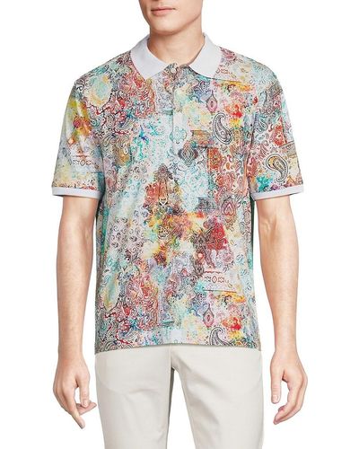 Robert Graham 'Mitra Paisley Classic Fit Polo - White