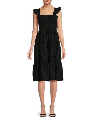 Black Linen Smock Dresses for Women - Up to 78% off | Lyst