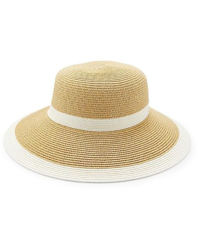 San Diego Hat Company Colorblock Fedora Hat - Natural