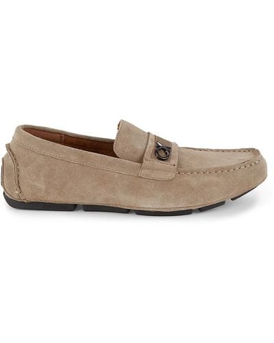 Calvin Klein Martin Suede Driving Loafers - Grey
