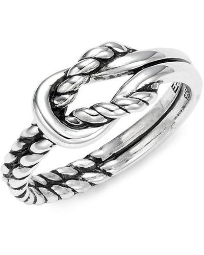 Effy Knotted Sterling Silver Ring - White