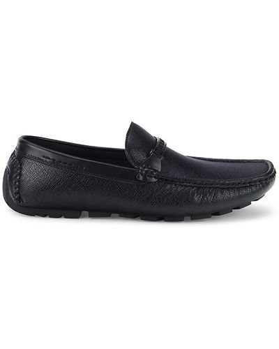 Tommy Hilfiger Mancer Leather Driving Loafers - Black