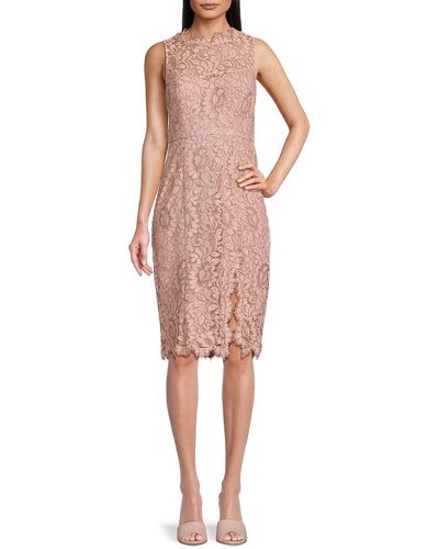Eliza j embroidered lace sheath dress sale