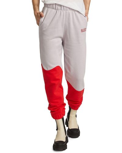 Ganni Software Wave Isoli Joggers - Red