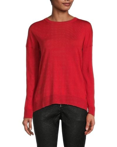 Zadig & Voltaire Cici Star Patch Merino Wool Sweater - Red