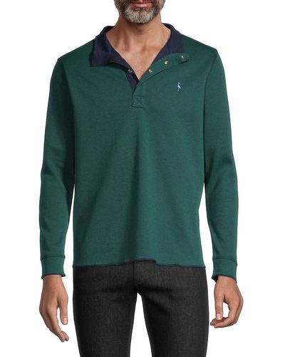 Tailorbyrd Reversible Polo Collar Sweatshirt - Green