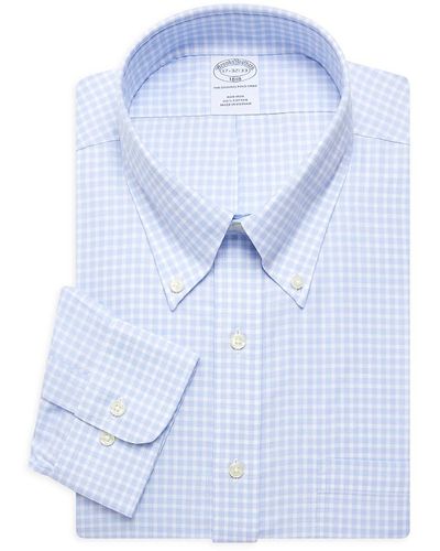 Brooks Brothers Non-iron Gingham Oxford Shirt - Blue
