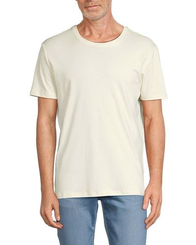 Saks Fifth Avenue 'Solid Short Sleeve Tee - White
