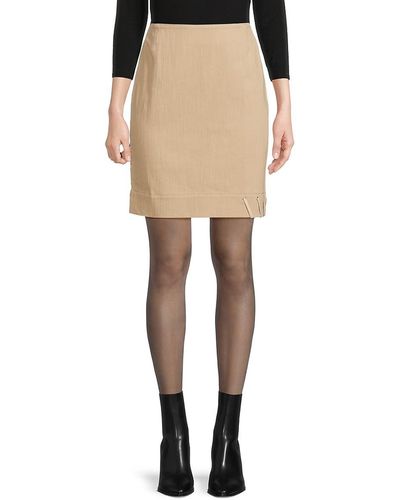 Akris Shoelace Trim Mini Skirt - Natural