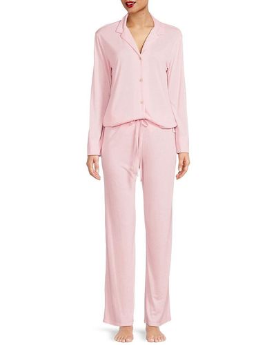 Natori 2-piece Solid Pyjama Set - Pink