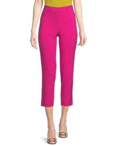 Nanette Lepore Solid Cropped Trousers - Pink