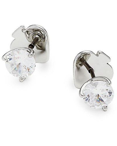 Kate Spade Silvertone Cubic Zirconia Stud Earrings - White