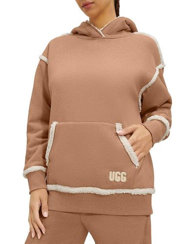 UGG Joanne Bonded Fleece Pullover Hoodie - Brown