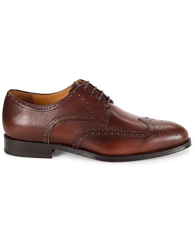 Saks Fifth Avenue Timothy Leather Brogues - Brown