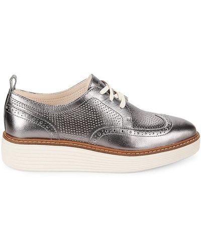 Cole Haan Metallic Leather Oxford Shoes - Multicolor