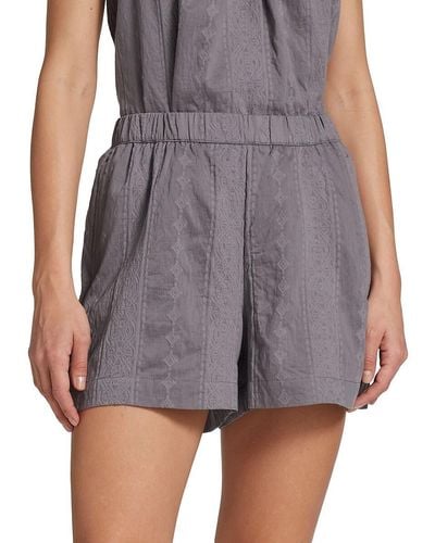 Splendid Aubrey Patterned Shorts - Grey