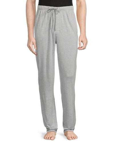 Majestic Drawstring Knit Pajamas - Gray