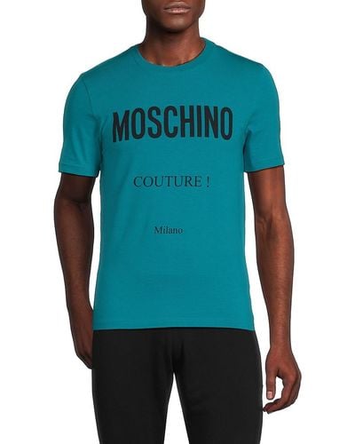 Moschino Logo Tee - Blue