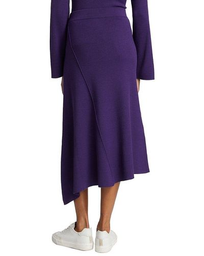 KENZO Asymmetric Midi Skirt - Purple