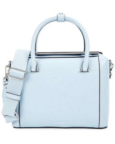 Calvin Klein Perry Double Top Handle Bag - Blue