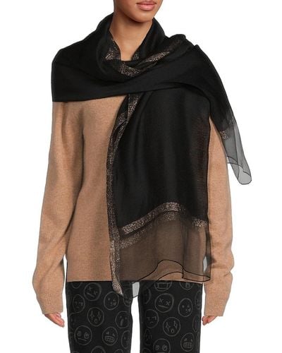 Saachi Silk Blend Scarf - Black