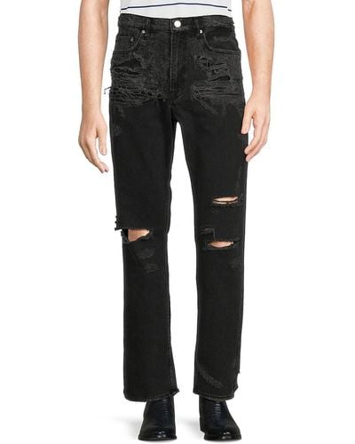 FRAME Boxy Distressed Jeans - Black