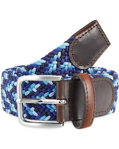 Saks Fifth Avenue Braided Belt - Blue