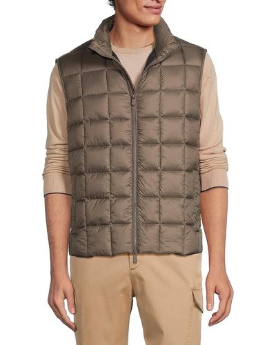 Save The Duck Oswald Quilted Puffer Vest - Brown