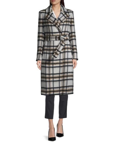 Mackage Sienna Plaid Wool-blend Coat - Multicolour