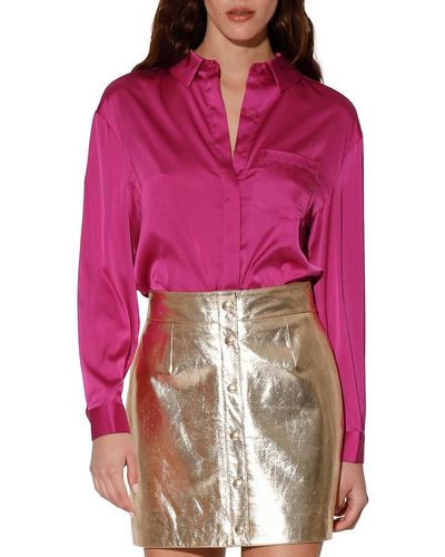 Walter Baker Bella Satin Shirt - Red