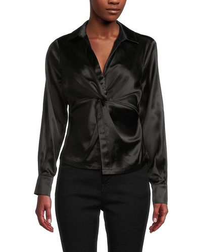 Design History Twisted Blouse - Black
