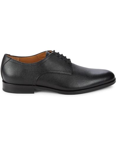 Hugo Boss Men's Royal_Derb-bo Navy Blue Leather Derby Shoes