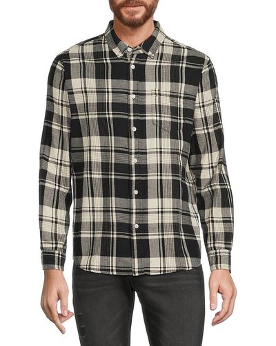 Slate & Stone Plaid Flannel Shirt - Black