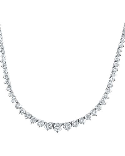Badgley Mischka 14K & 9.50 Tcw Lab-Grown Diamond Tennis Necklace - Natural